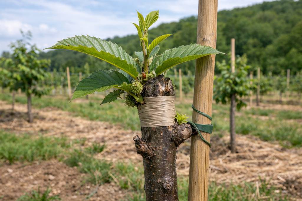 Greffer chataignier : choix des variétés, porte-greffes résistants et conduite des jeunes arbres